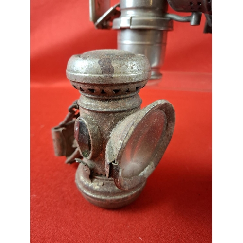 181 - Collection of 4 antique cycle lamps various makers