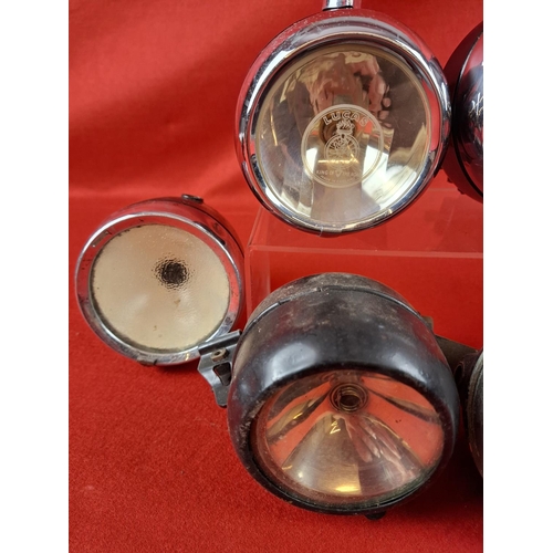 184 - Collection of 6 vintage cycle lamps inc Lucas/Powell and Hanmer