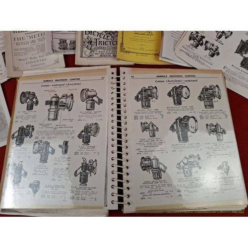 202 - Collection of bicycle ephemera including folder of advertising items