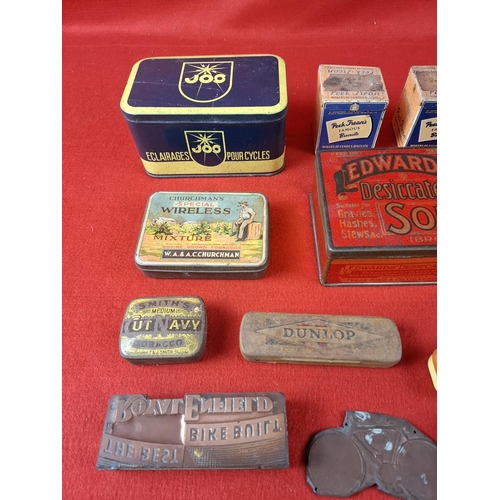 211 - Collection of various vintage advertising tins print blocks