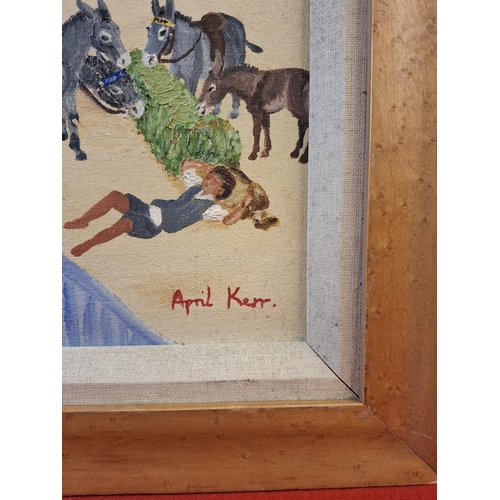 223 - Original mid century oil on canvas 