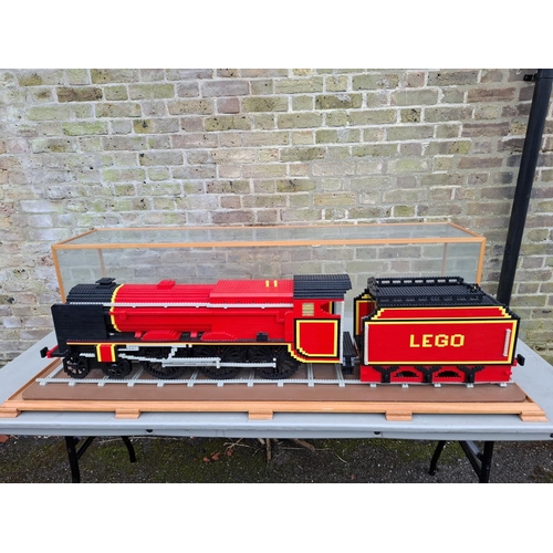 293 - A Very large Shop Display Lego train in glass case 58