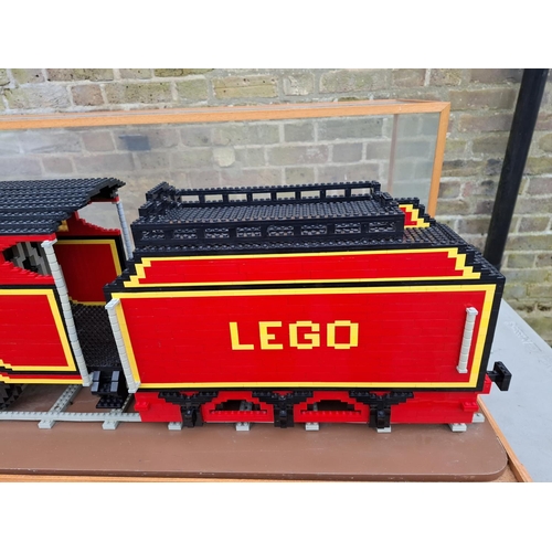 293 - A Very large Shop Display Lego train in glass case 58