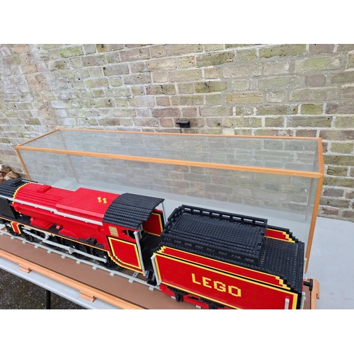 293 - A Very large Shop Display Lego train in glass case 58