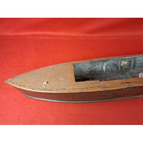 296 - Antique Wooden steam boat hull 33