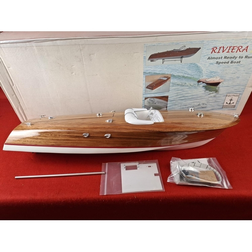 298 - Equipage Riviera RC speed boat brand new in original box never been used. Stunning looking model. 32... 