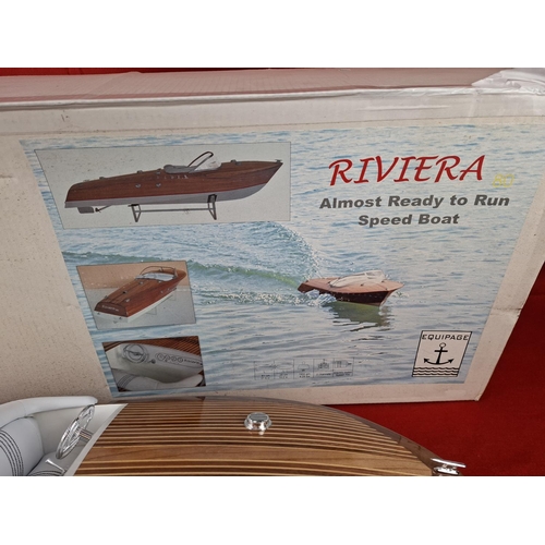 298 - Equipage Riviera RC speed boat brand new in original box never been used. Stunning looking model. 32... 