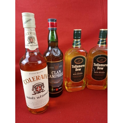 353 - Mixed collection of Whiskey including Coleraine, Seagrams, Tullamore Dew