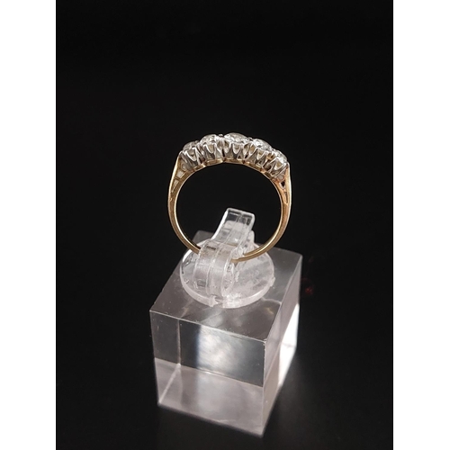 69 - 18ct gold 5 stone diamond ring. Centre diamond 0.25 carat, two 0.10 diamonds, two 0.06 diamonds. Tot... 