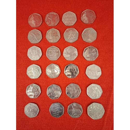 109 - Collection of various collectable 50p coins