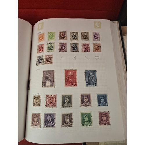 113 - 6 Stamp albums with large collection of various world stamps. One album blank