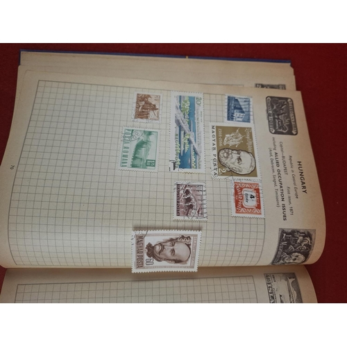 113 - 6 Stamp albums with large collection of various world stamps. One album blank