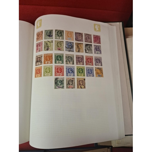 113 - 6 Stamp albums with large collection of various world stamps. One album blank