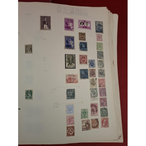 114 - 3 Stamp albums with large collection of various world stamps.