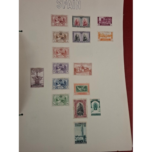 114 - 3 Stamp albums with large collection of various world stamps.