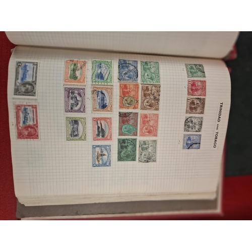 114 - 3 Stamp albums with large collection of various world stamps.