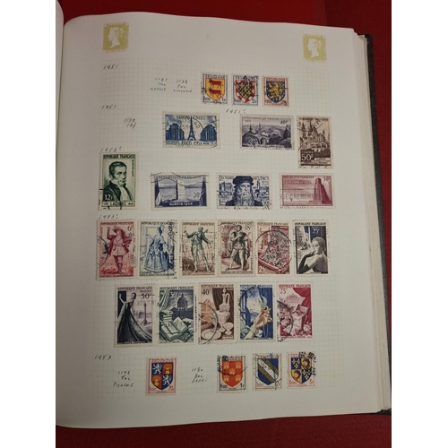 115 - 2 stamp albums with large collection of various world stamps plus other packs with large amount of l... 