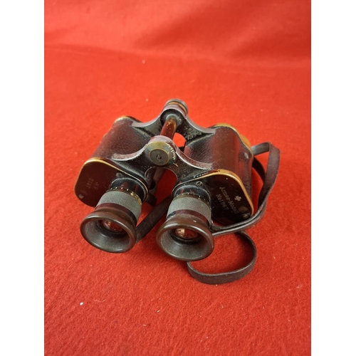 130 - Pair of pre WW1 military binoculars Swiss dated 1912.