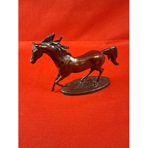 136 - Solid bronze 'The origins of champions' Franklin mint horse statue