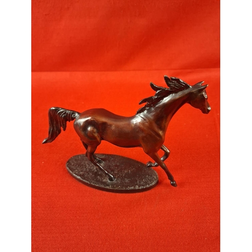 136 - Solid bronze 'The origins of champions' Franklin mint horse statue