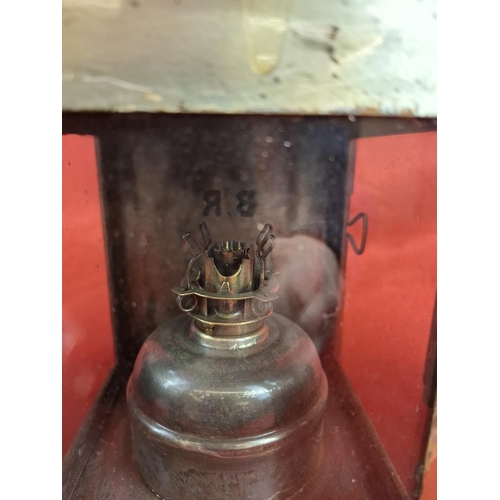 176 - 3 vintage railway lamps.