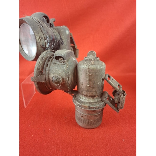 191 - 2 x Antique cycle lamps