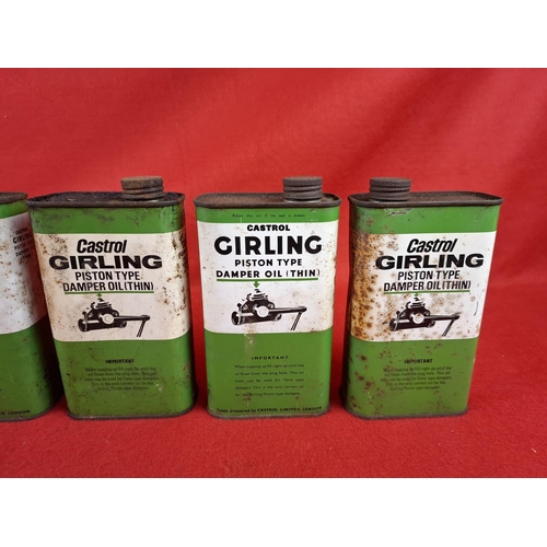 210 - 5 vintage Castrol oil tins.