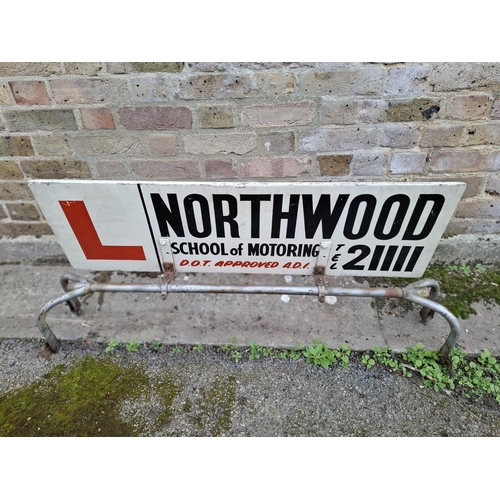 213 - Wooden Northwood driving learner board. Length 116cm Height 51cm Width 21cm