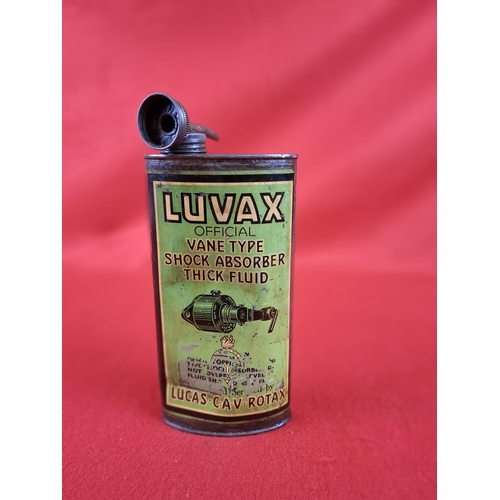 216 - Rare early Luvax shock absorber fluid tin.