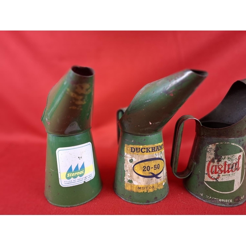 218 - 3 vintage oil pourers Sternol,Duckham's and Castrol.