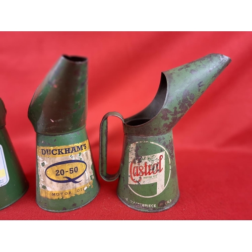 218 - 3 vintage oil pourers Sternol,Duckham's and Castrol.