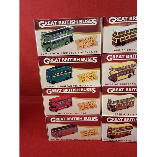 237 - 12 x Atlas Editions Great British Buses all boxed