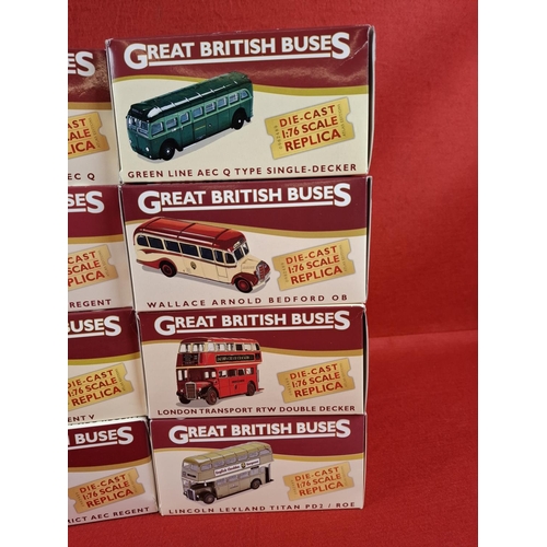 237 - 12 x Atlas Editions Great British Buses all boxed