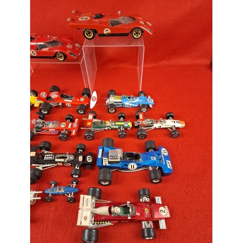 242 - Collection of F1 die cast model cars including Politoys, Mebetoys & Edison Shocking Line