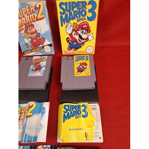 263 - Collection of original Nintendo NES Super Mario Bros games including Mario Bros 1, 2 & 3 & Mario & Y... 