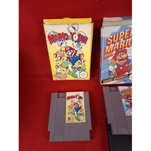 263 - Collection of original Nintendo NES Super Mario Bros games including Mario Bros 1, 2 & 3 & Mario & Y... 