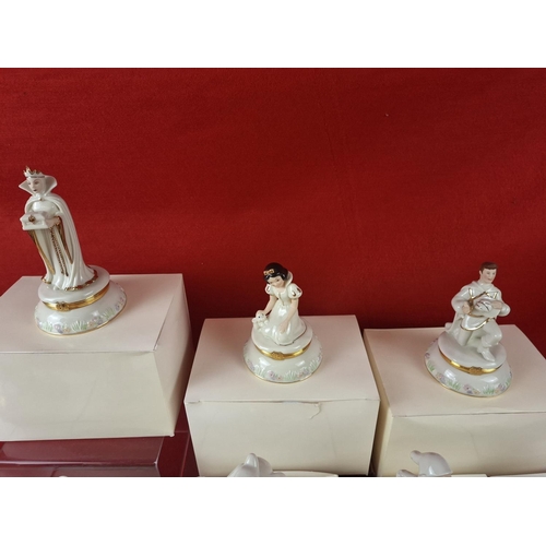 275 - Superb collection of Lenox Disney Snow White porcelain treasure boxes including charms. Highly colle... 