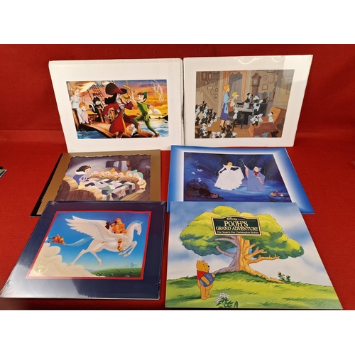 290 - Collection of 6 official Walt Disney commemorative lithographs