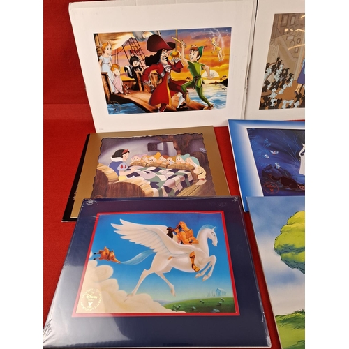 290 - Collection of 6 official Walt Disney commemorative lithographs