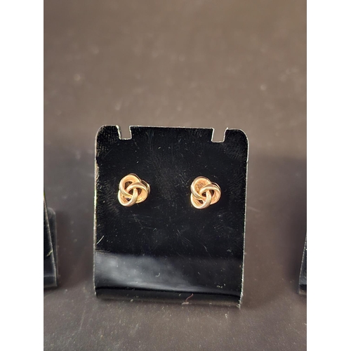 31 - 3 9ct gold earrings 5 grams