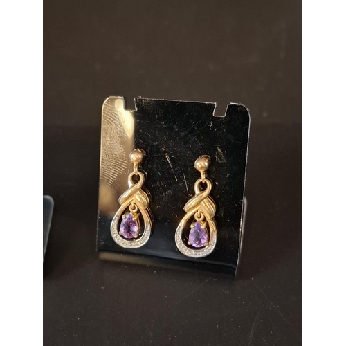 31 - 3 9ct gold earrings 5 grams