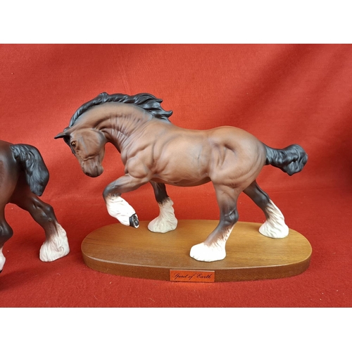 316 - 2 x Beswick shire horses including Spirit of Earth