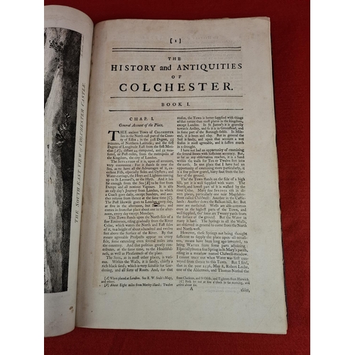 323 - 1st edition History and Antiquities of Colchester by Philip Morant. Printed by W Bowyer London 1748