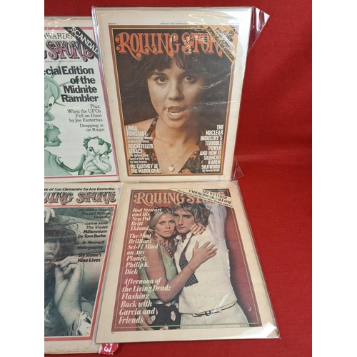 328 - Collection of 6 1970's Rolling Stone magazines.