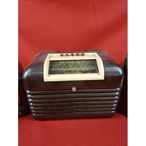 334 - 2 vintage bakelite radios and bakelite speaker