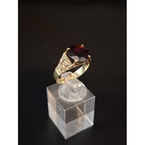 35 - 9ct gold ladies ring size P. 3.5 grams