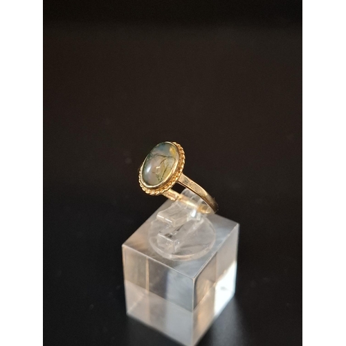 37 - 9ct gold ladies ring size N. 2.3 grams