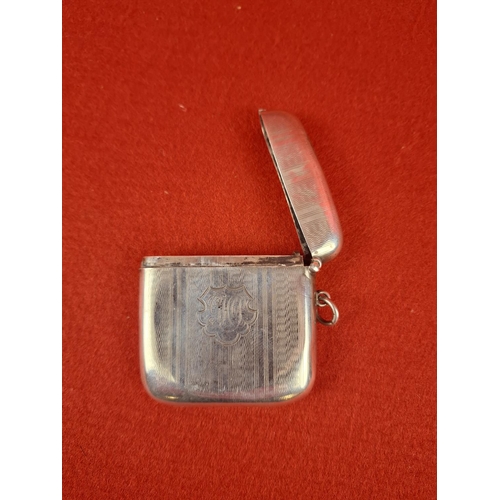 61 - Silver hallmarked vesta case 38 grams