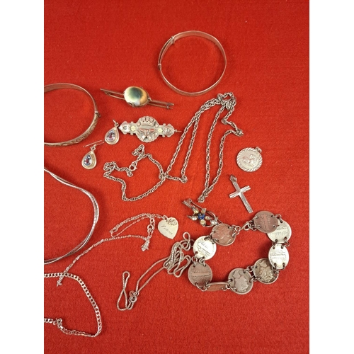 63 - Collection of silver hallmarked items 126 grams