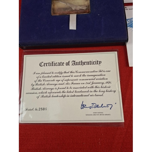 66 - Danbury Mint Concord silver ingot with paperwork